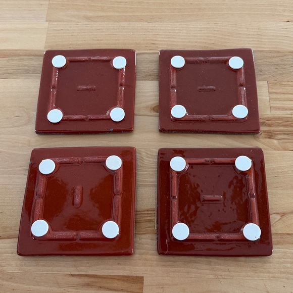 Blue Ceramic Coasters Set - Picture 2 of 2